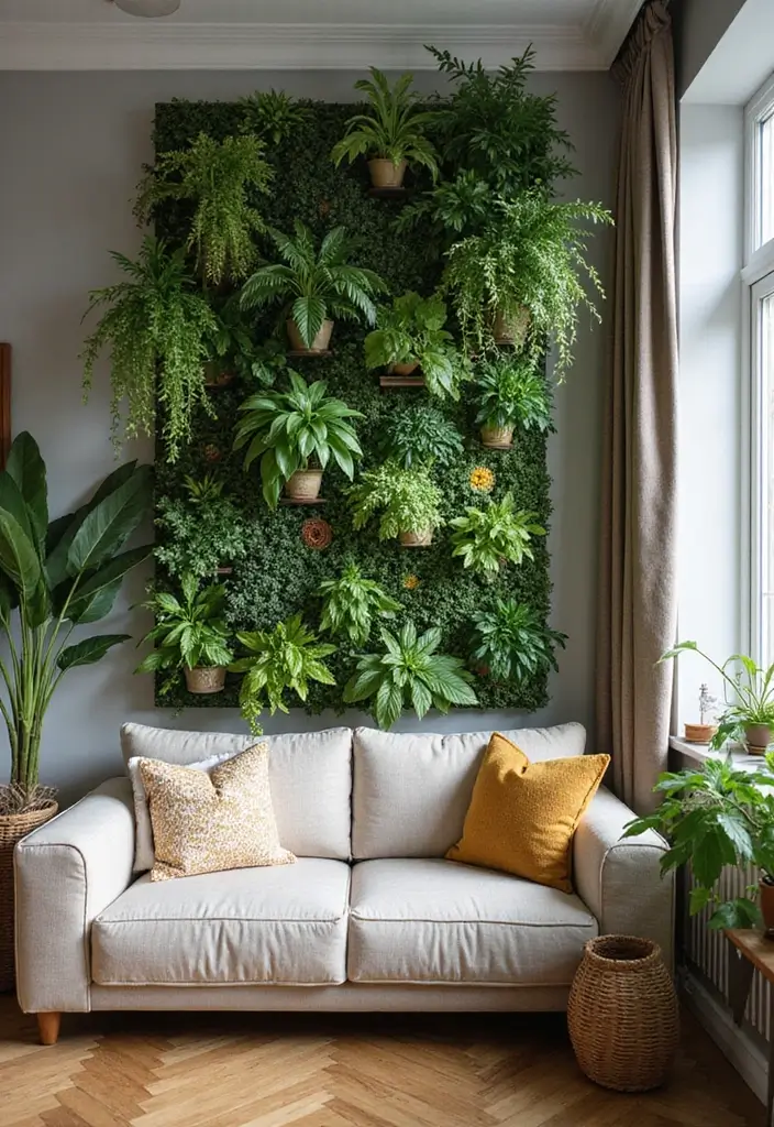 50 Green Wall Living Room Ideas That Refresh Any Space Instantly 45 50 Green Wall Living Room Ideas That Refresh Any Space Instantly - 41. Medicinal Plants on Display