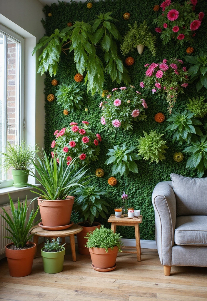 50 Green Wall Living Room Ideas That Refresh Any Space Instantly 51 50 Green Wall Living Room Ideas That Refresh Any Space Instantly - 47. Seasonal Color-Coding
