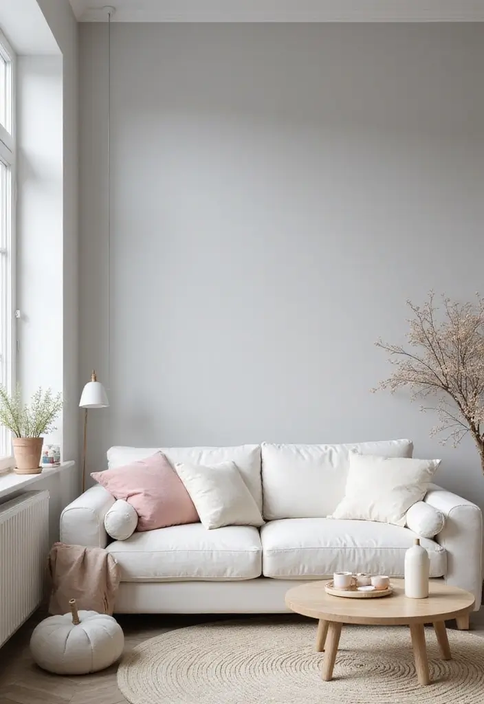 50 Grey Living Room Ideas That Never Go Out of Style - 1. Soft Grey Shades for a Tranquil Vibe