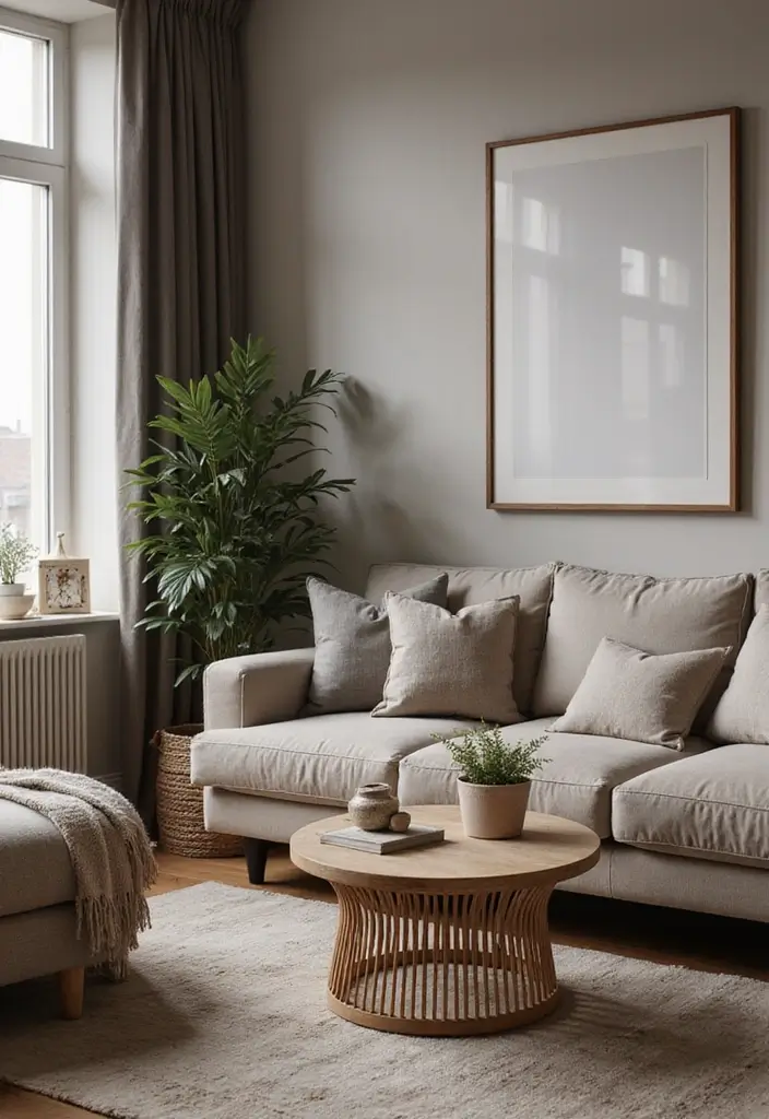 50 Grey Living Room Ideas That Never Go Out of Style - 26. Grey and Brown Color Combinations