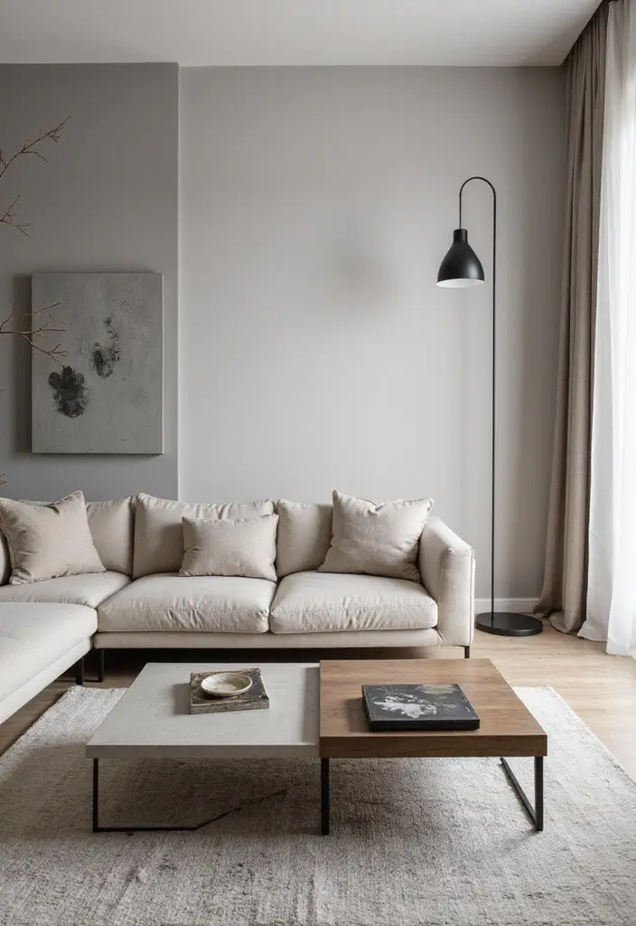 50 Grey and Beige Living Room Ideas That Feel Calm and Neutral 12 50 Grey and Beige Living Room Ideas That Feel Calm and Neutral - 12. Stylish Coffee Tables