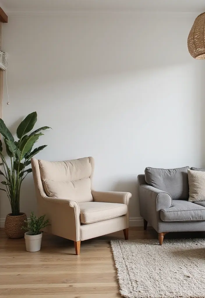 50 Grey and Beige Living Room Ideas That Feel Calm and Neutral 16 50 Grey and Beige Living Room Ideas That Feel Calm and Neutral - 16. Using Beige for Larger Furniture