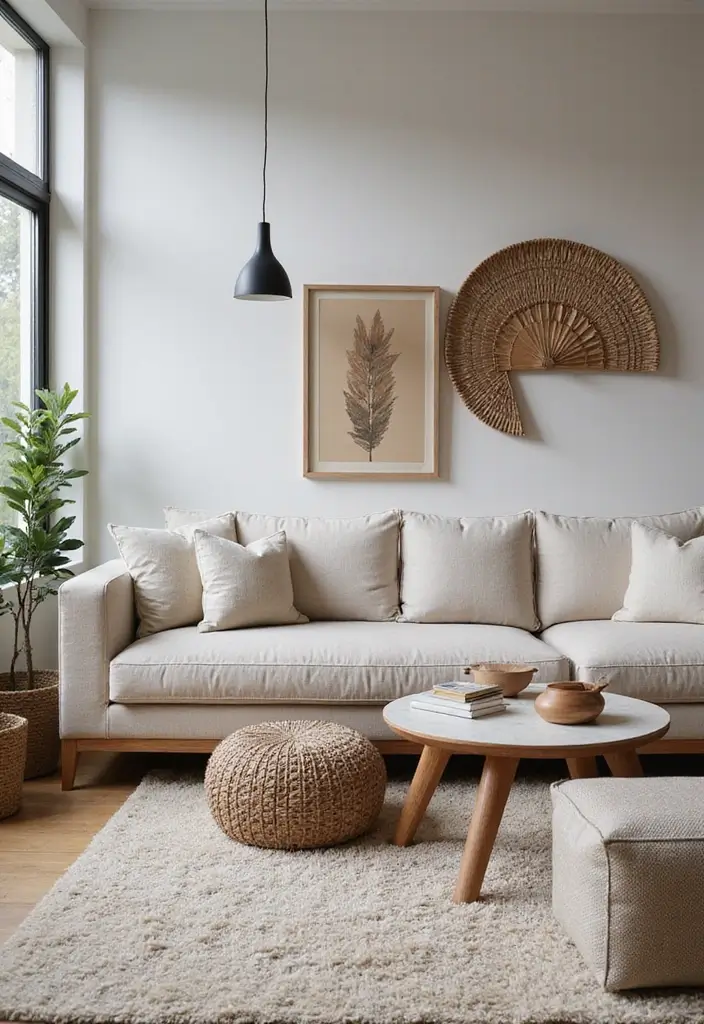 50 Grey and Beige Living Room Ideas That Feel Calm and Neutral 17 50 Grey and Beige Living Room Ideas That Feel Calm and Neutral - 17. Unique Decorative Accessories