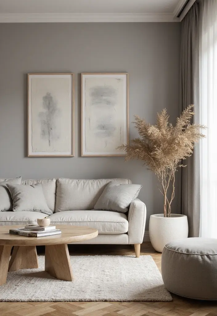 50 Grey and Beige Living Room Ideas That Feel Calm and Neutral 28 50 Grey and Beige Living Room Ideas That Feel Calm and Neutral - 26. Soft Color Gradations