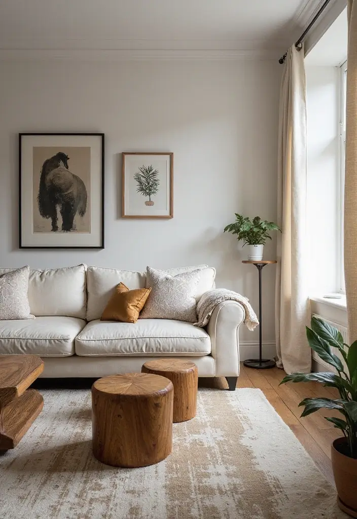 50 Grey and Beige Living Room Ideas That Feel Calm and Neutral 44 50 Grey and Beige Living Room Ideas That Feel Calm and Neutral - 40. Artistic Conclusion to Decor