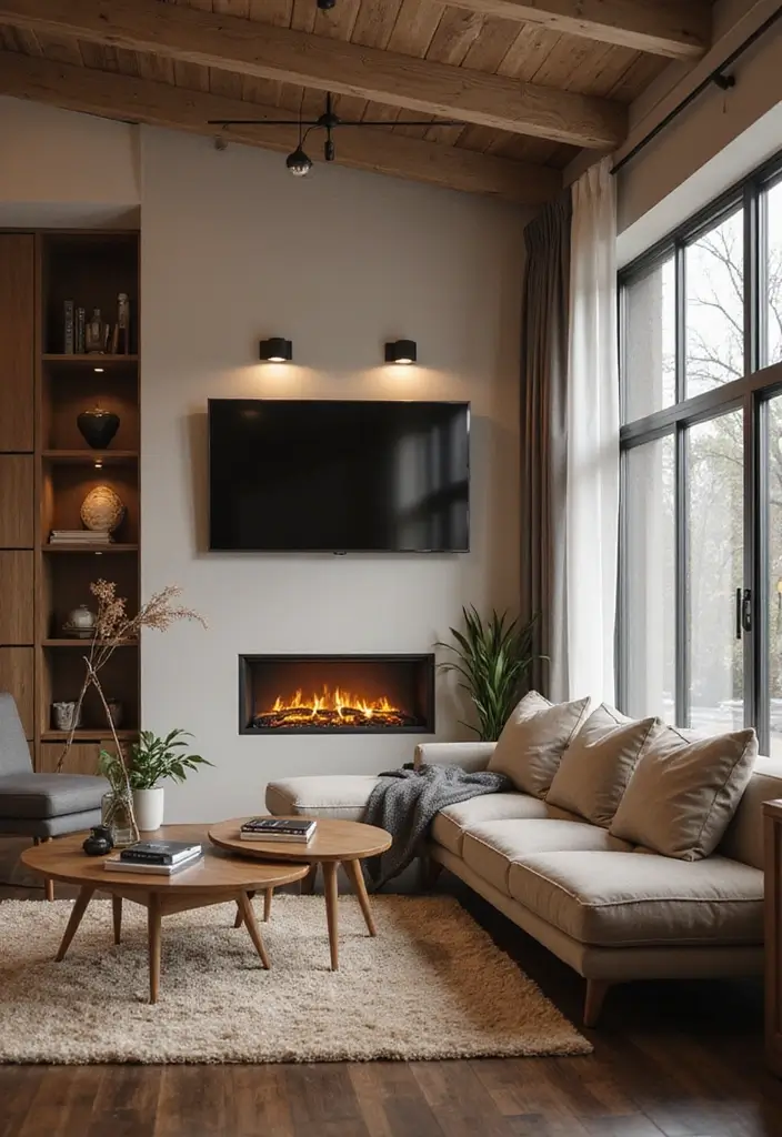 50 Grey and Beige Living Room Ideas That Feel Calm and Neutral 48 50 Grey and Beige Living Room Ideas That Feel Calm and Neutral - 44. Smart Technology Integration