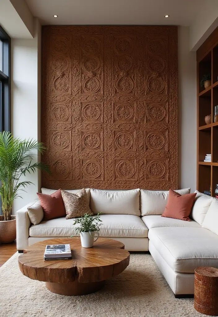 50 Indian Living Room Decor Ideas Rich in Culture and Style 15 50 Indian Living Room Decor Ideas Rich in Culture and Style - 15. Textured Wall Panels