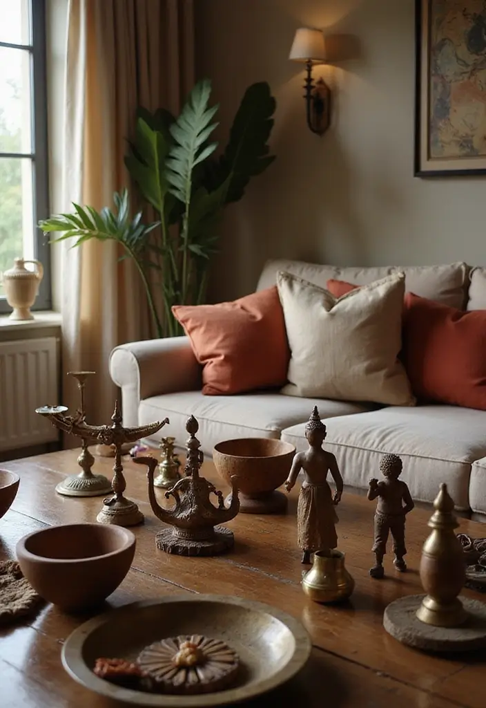 50 Indian Living Room Decor Ideas Rich in Culture and Style 40 50 Indian Living Room Decor Ideas Rich in Culture and Style - 36. Cultural Table Decorations