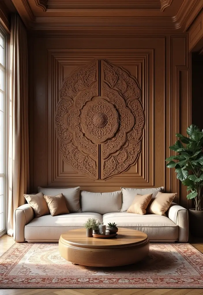 50 Indian Living Room Decor Ideas Rich in Culture and Style 42 50 Indian Living Room Decor Ideas Rich in Culture and Style - 38. Wooden Carved Screens