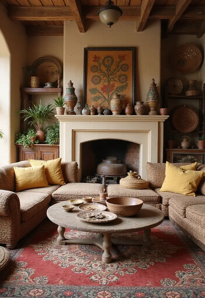 50 Indian Living Room Decor Ideas Rich in Culture and Style 52 50 Indian Living Room Decor Ideas Rich in Culture and Style - 48. Cultural Handicrafts