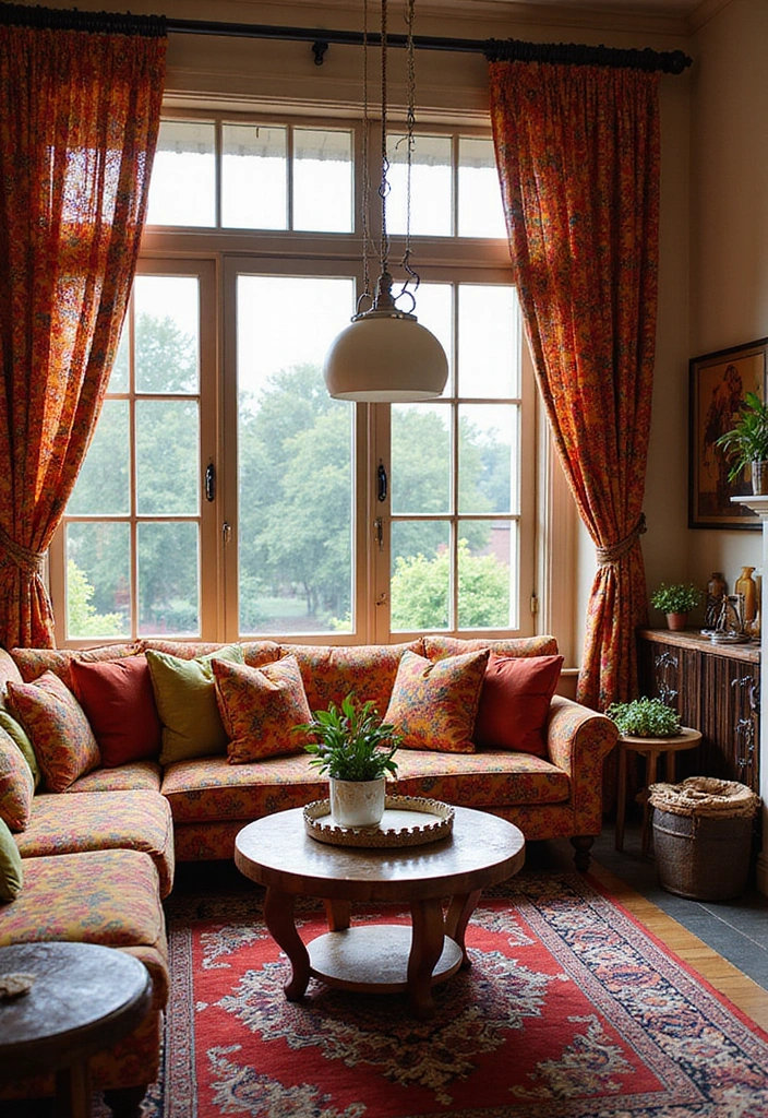 50 Indian Living Room Decor Ideas Rich in Culture and Style 5 50 Indian Living Room Decor Ideas Rich in Culture and Style - 5. Colorful Block Prints