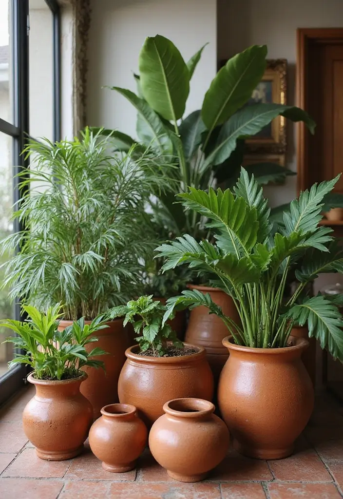 50 Indian Living Room Decor Ideas Rich in Culture and Style 9 50 Indian Living Room Decor Ideas Rich in Culture and Style - 9. Terracotta Pots and Planters