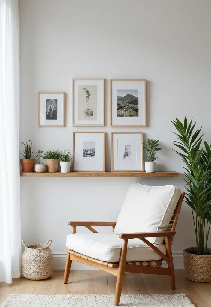 50 Living Room Corner Ideas That Maximize Every Inch of Space 23 50 Living Room Corner Ideas That Maximize Every Inch of Space - 21. Corner Picture Ledge