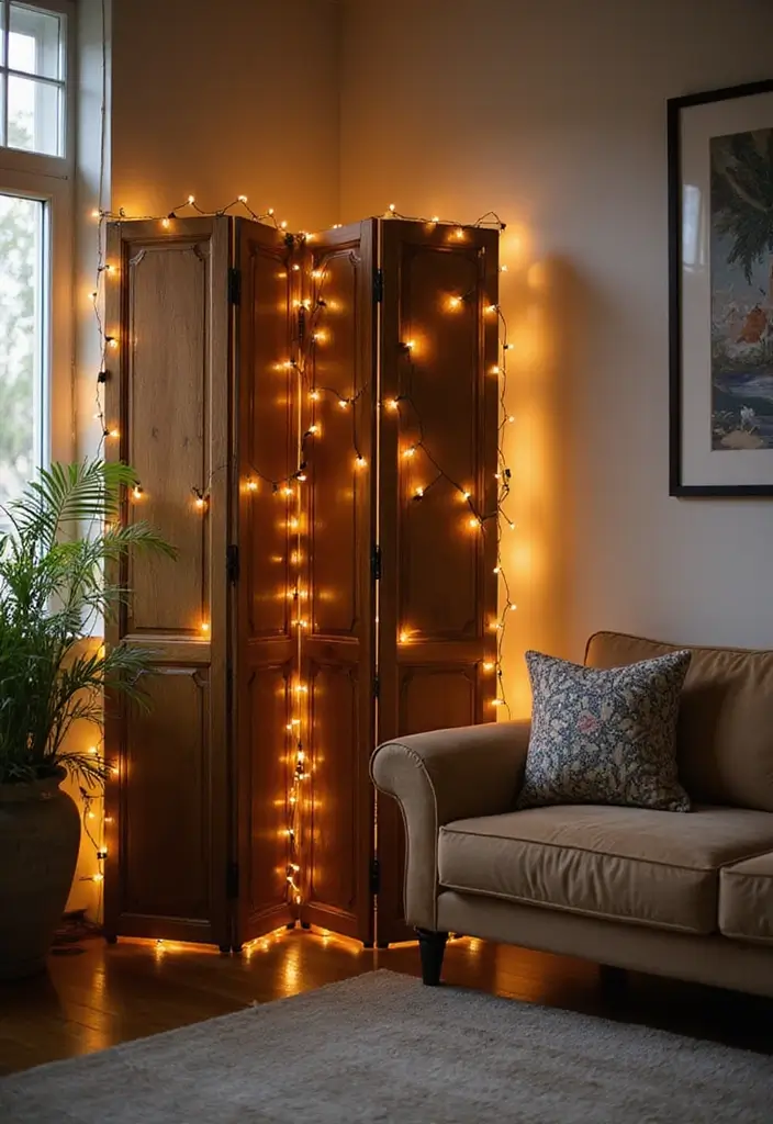 50 Living Room Corner Ideas That Maximize Every Inch of Space 29 50 Living Room Corner Ideas That Maximize Every Inch of Space - 27. Functional Folding Screen