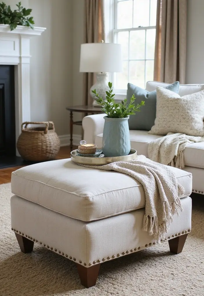 50 Living Room Corner Ideas That Maximize Every Inch of Space 30 50 Living Room Corner Ideas That Maximize Every Inch of Space - 28. Stylish Corner Storage Ottoman