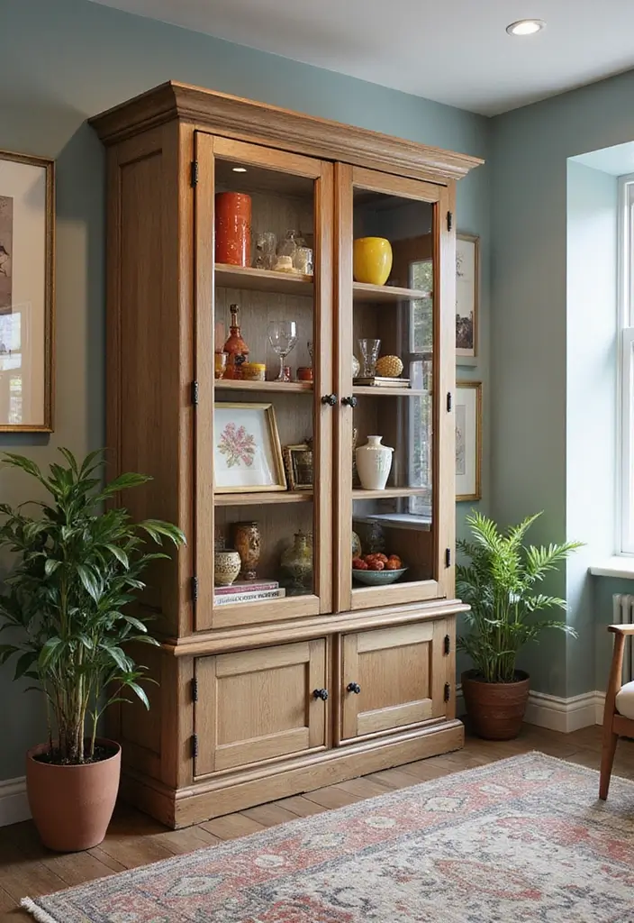 50 Living Room Corner Ideas That Maximize Every Inch of Space 32 50 Living Room Corner Ideas That Maximize Every Inch of Space - 30. Corner Display Cabinet