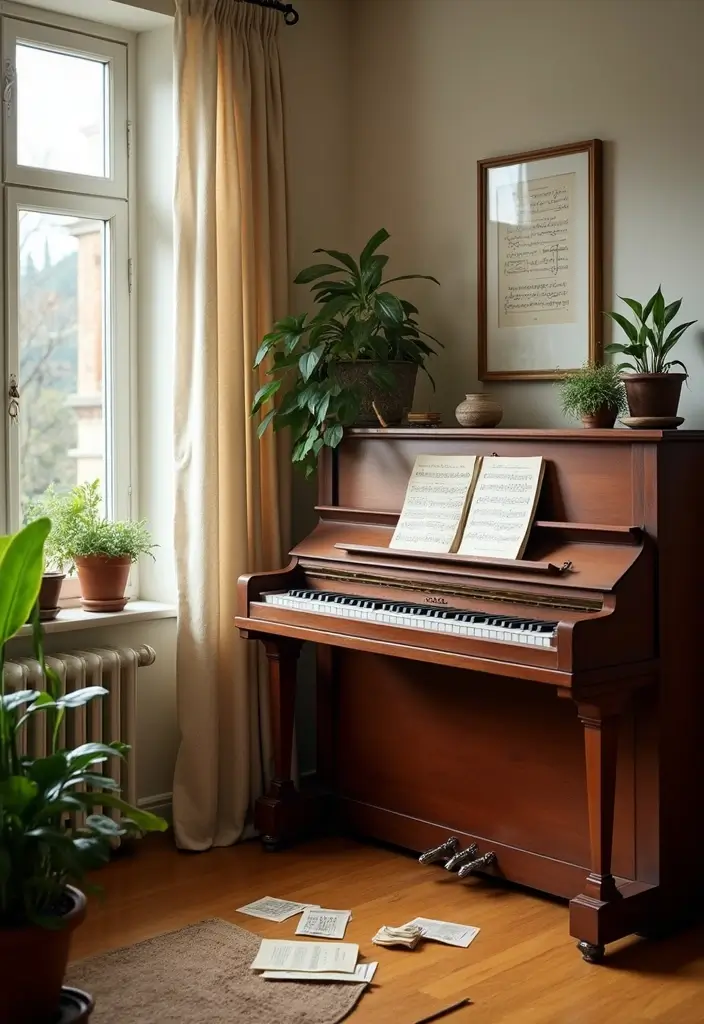 50 Living Room Corner Ideas That Maximize Every Inch of Space 46 50 Living Room Corner Ideas That Maximize Every Inch of Space - 42. Corner Piano Space