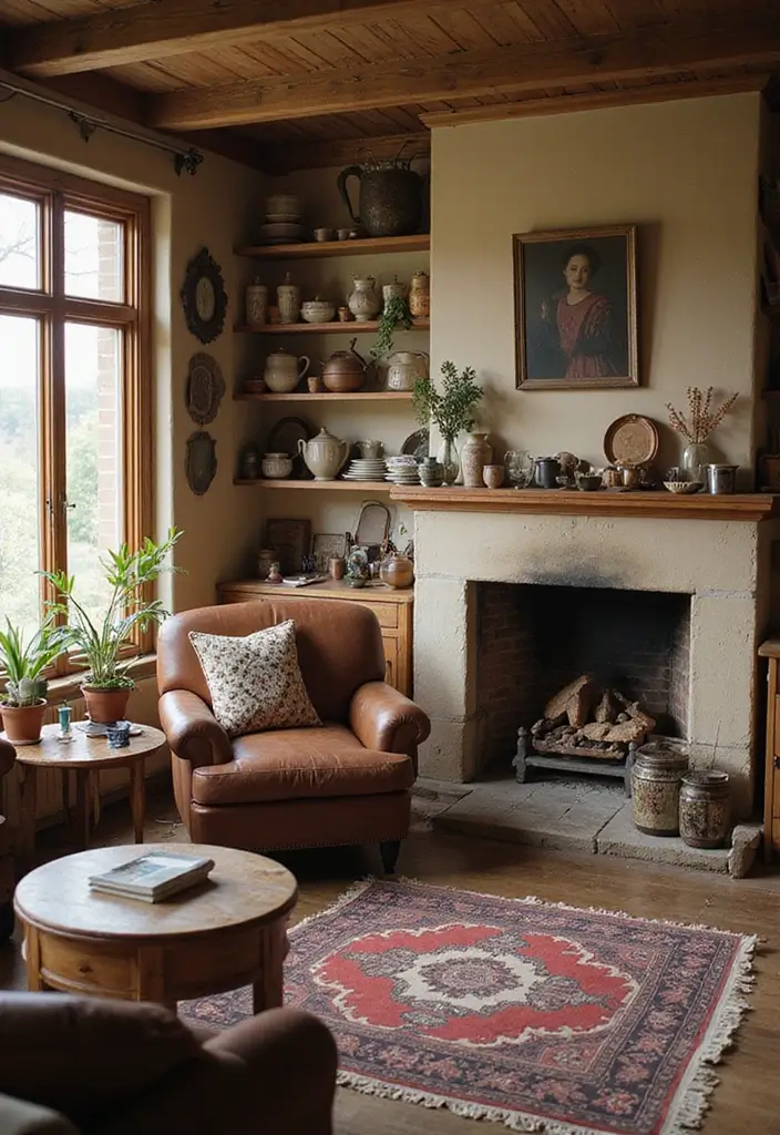 50 Living Room Decor Ideas to Refresh Your Space Without Breaking the Bank 33 50 Living Room Decor Ideas to Refresh Your Space Without Breaking the Bank - 33. Vintage Kitchenware Displays