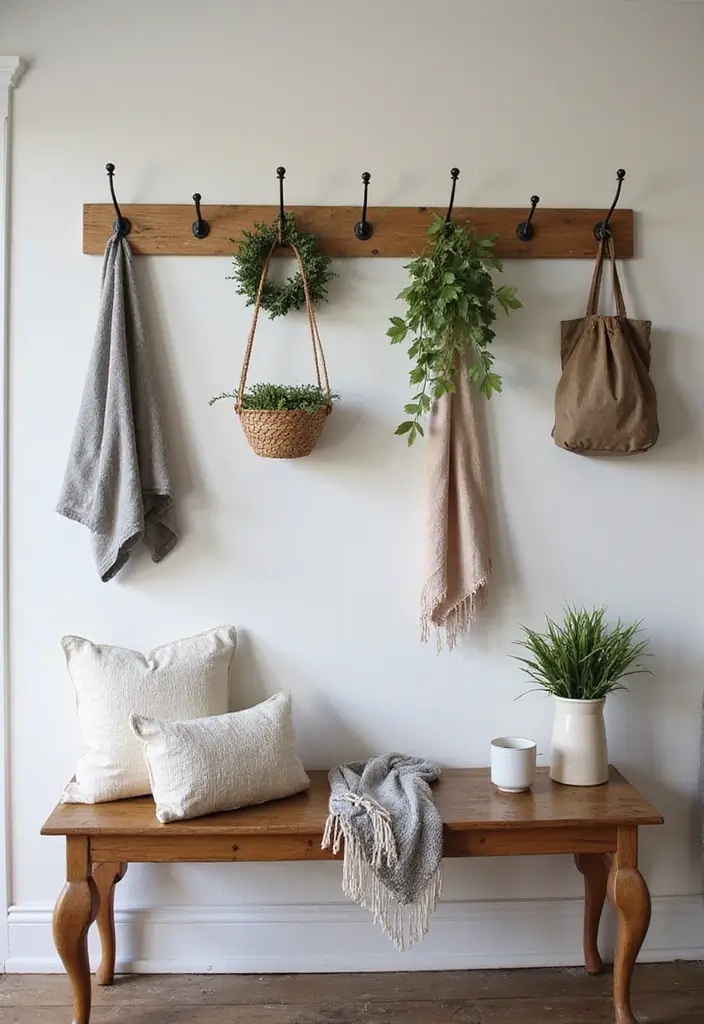 50 Living Room Decor Ideas to Refresh Your Space Without Breaking the Bank 35 50 Living Room Decor Ideas to Refresh Your Space Without Breaking the Bank - 35. Vintage Wall Hooks