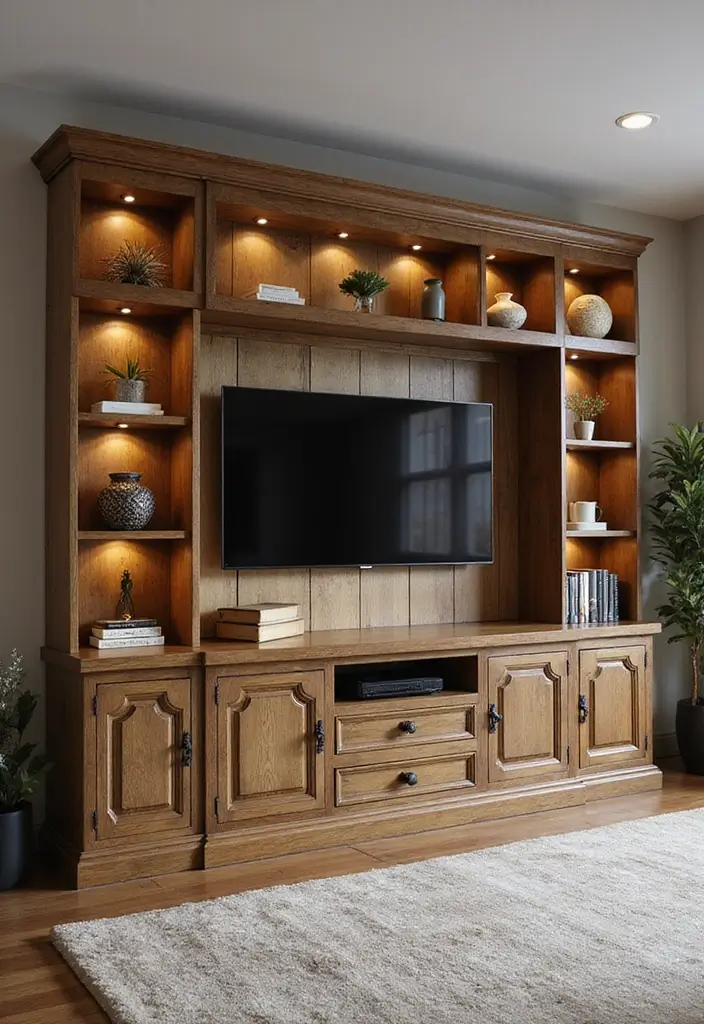 50 Living Room Decor Ideas to Refresh Your Space Without Breaking the Bank 45 50 Living Room Decor Ideas to Refresh Your Space Without Breaking the Bank - 45. Vintage-Inspired Media Units