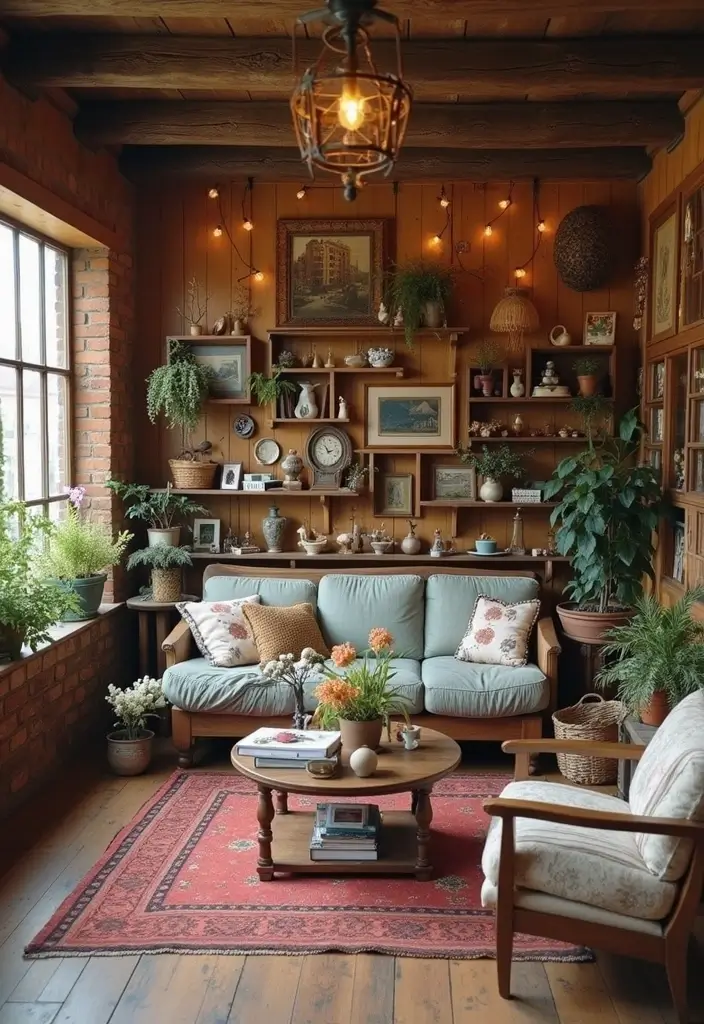 50 Living Room Decor Ideas to Refresh Your Space Without Breaking the Bank 48 50 Living Room Decor Ideas to Refresh Your Space Without Breaking the Bank - 48. Vintage Handmade Crafts