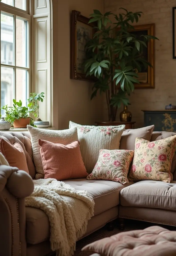 50 Living Room Decor Ideas to Refresh Your Space Without Breaking the Bank 50 50 Living Room Decor Ideas to Refresh Your Space Without Breaking the Bank - 50. Vintage-Inspired Decorative Pillows