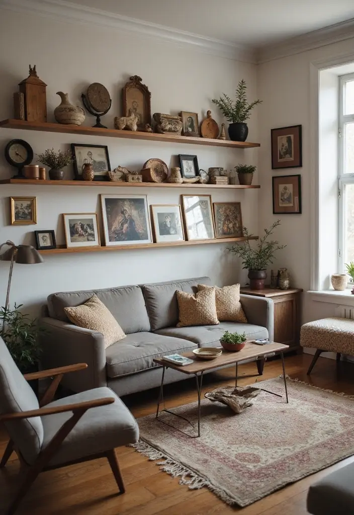 50 Living Room Designs for Small Spaces That Maximize Every Inch 22 50 Living Room Designs for Small Spaces That Maximize Every Inch - 22. Incorporating Family Heirlooms