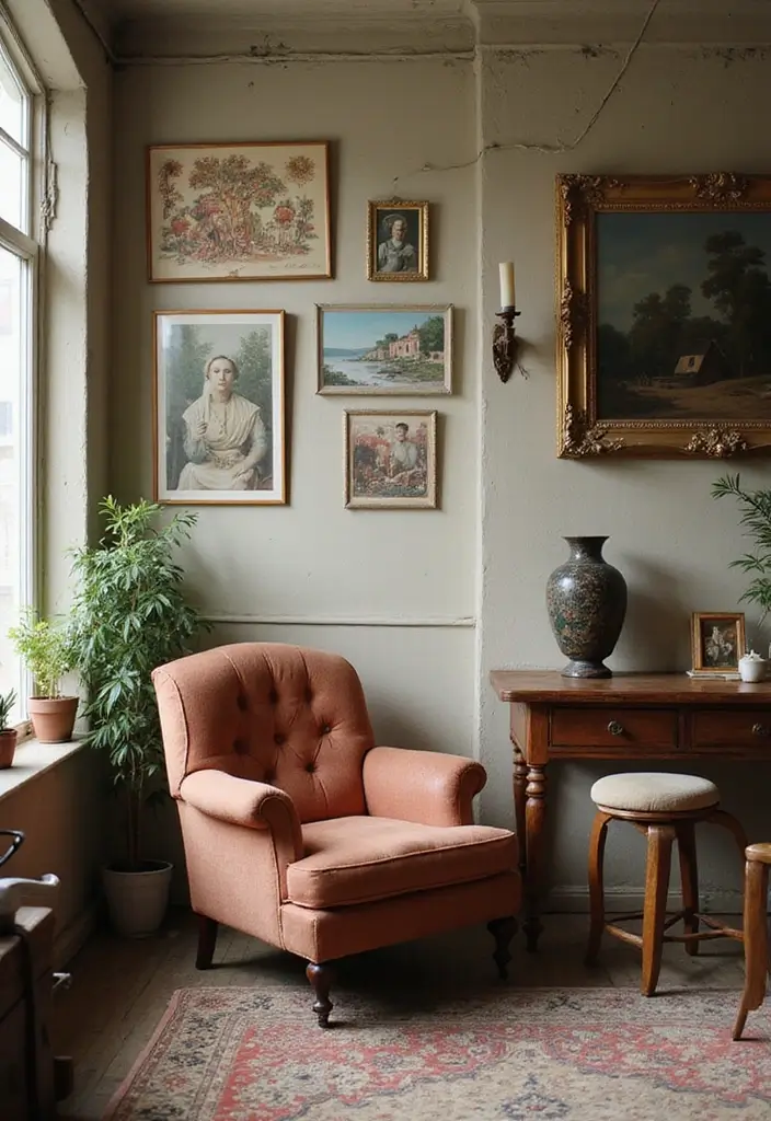 50 Living Room Designs for Small Spaces That Maximize Every Inch 28 50 Living Room Designs for Small Spaces That Maximize Every Inch - 28. Vintage Finds