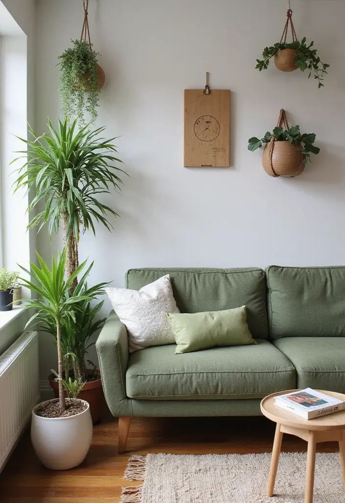 50 Living Room Designs for Small Spaces That Maximize Every Inch 37 50 Living Room Designs for Small Spaces That Maximize Every Inch - 37. Eco-Friendly Decor