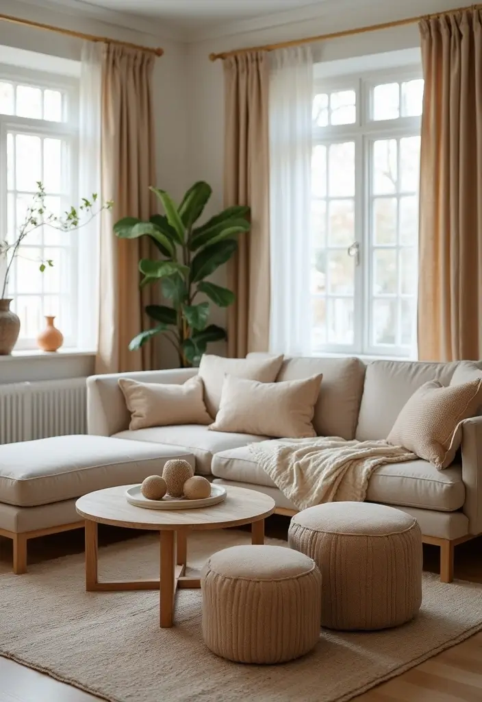 50 Living Room Designs for Small Spaces That Maximize Every Inch 46 50 Living Room Designs for Small Spaces That Maximize Every Inch - 46. Round Furniture for Flow