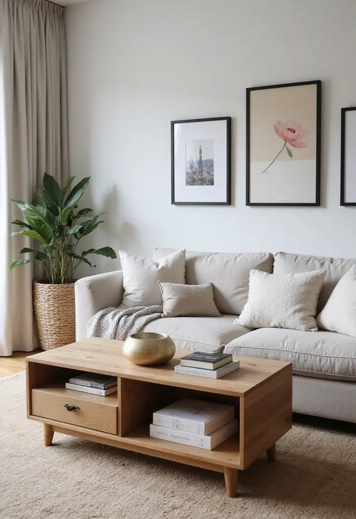 50 Living Room Designs for Small Spaces That Maximize Every Inch 5 50 Living Room Designs for Small Spaces That Maximize Every Inch - 5. Multi-Functional Coffee Tables