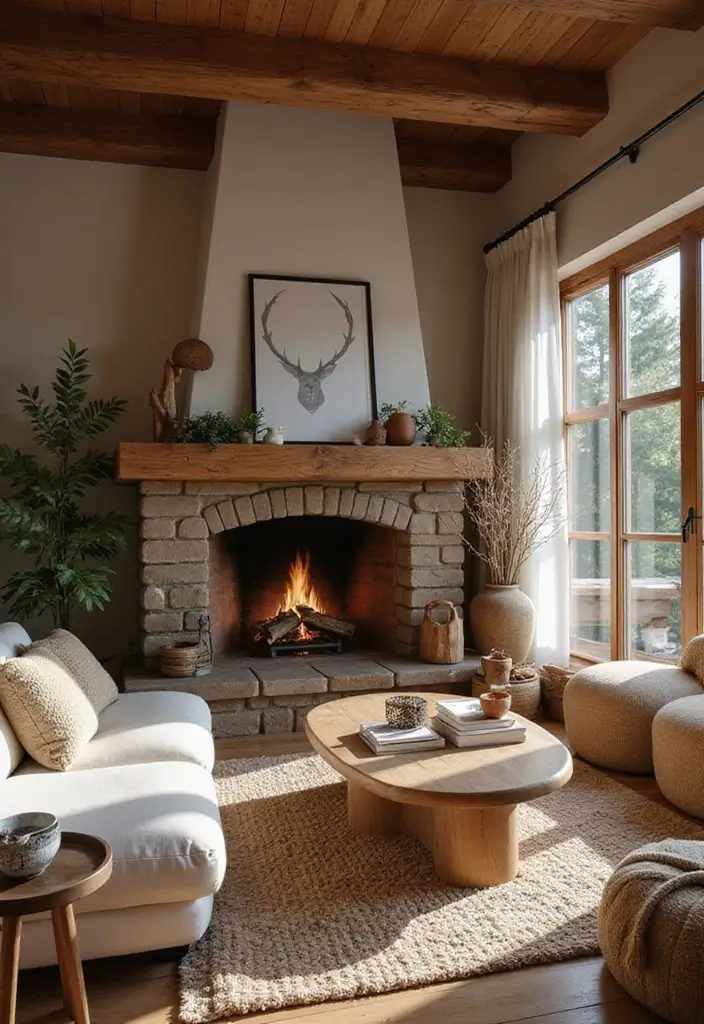 50 Living Room Designs with Fireplaces That Create the Perfect Focal Point 14 50 Living Room Designs with Fireplaces That Create the Perfect Focal Point - 14. Warmth of Wood with a Timber Fireplace