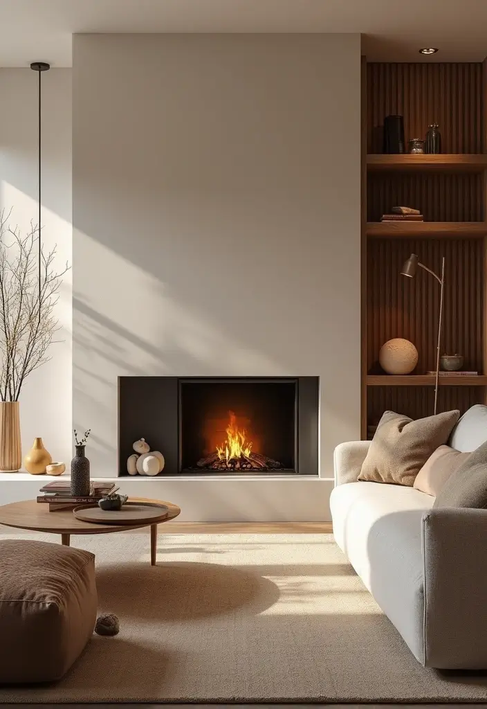 50 Living Room Designs with Fireplaces That Create the Perfect Focal Point 43 50 Living Room Designs with Fireplaces That Create the Perfect Focal Point - 39. Warm and Welcoming with a Built-in Bench Fireplace