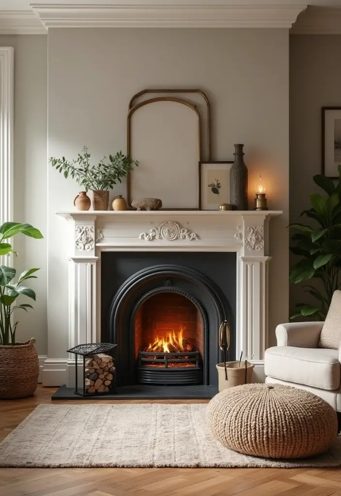 50 Living Room Designs with Fireplaces That Create the Perfect Focal Point 45 50 Living Room Designs with Fireplaces That Create the Perfect Focal Point - 41. Modest Comfort with a Small Fireplace