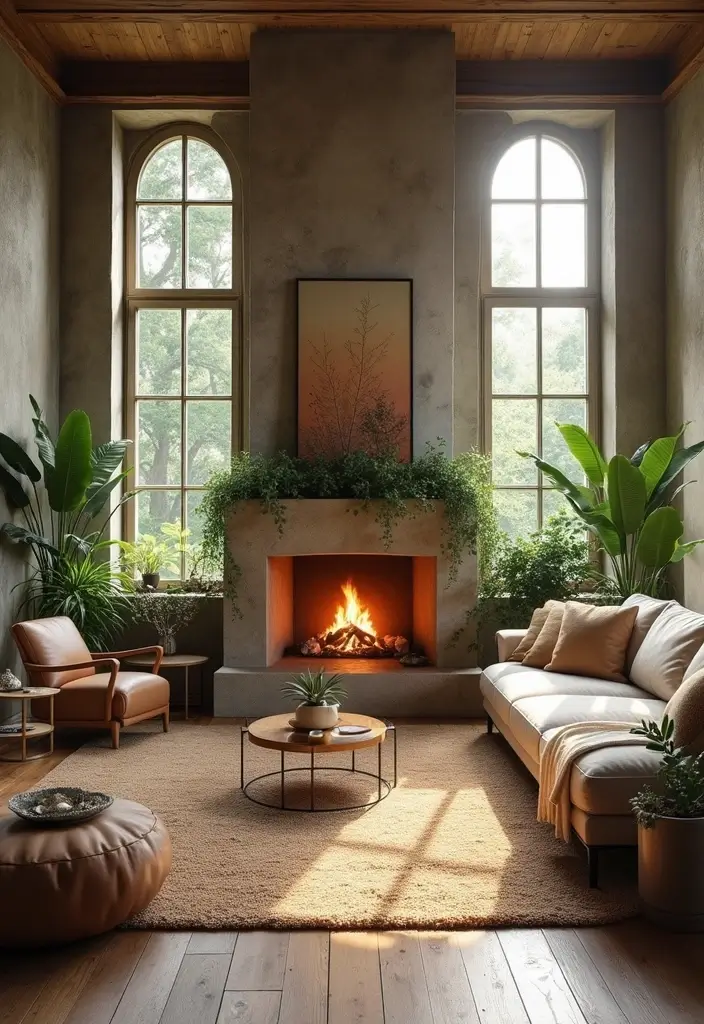 50 Living Room Designs with Fireplaces That Create the Perfect Focal Point 47 50 Living Room Designs with Fireplaces That Create the Perfect Focal Point - 43. Captivating Surroundings with a Windowed Fireplace