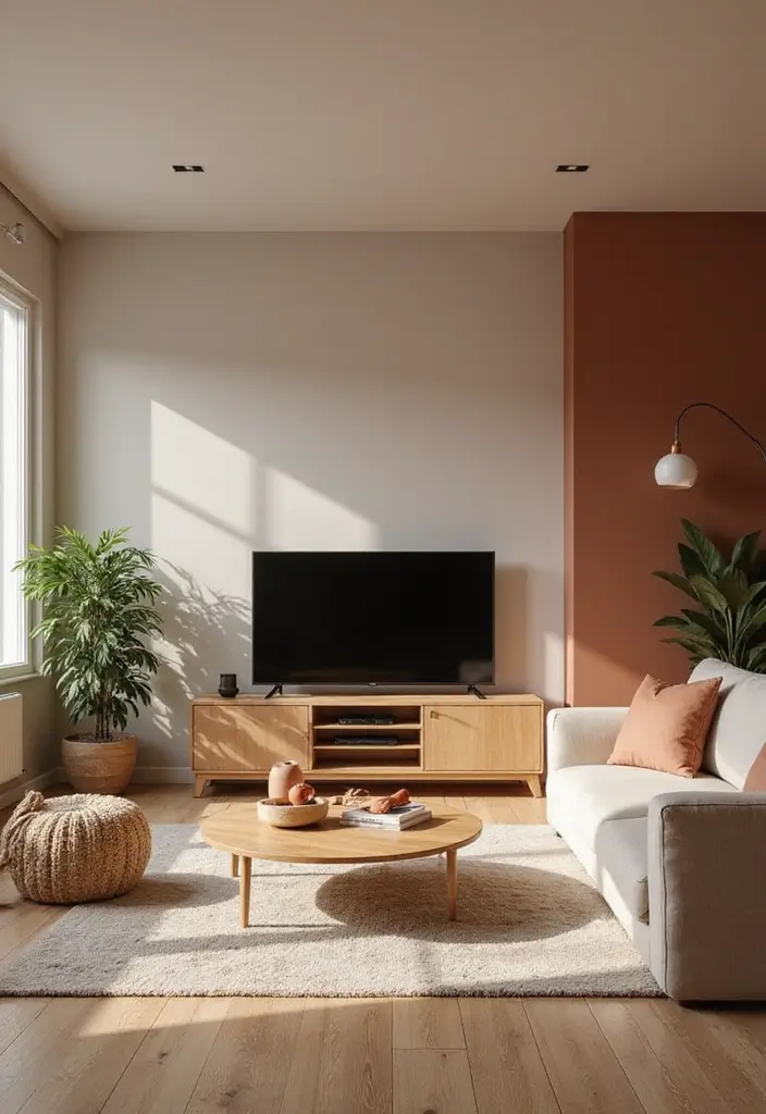 50 Living Room Ideas with TV as the Focal Point That Look Stylish - 47. Harmonious Color Schemes: Choosing Complementary Tones