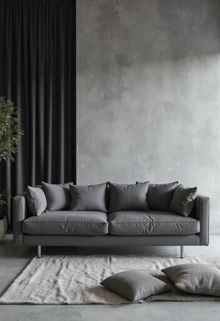 50 Living Room Sofa Set Ideas That Fit Every Home Style 17 50 Living Room Sofa Set Ideas That Fit Every Home Style - 17. Monochrome Magic