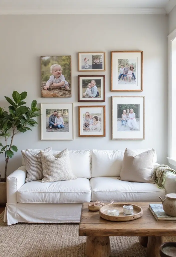 50 Modern Farmhouse Living Room Ideas That Blend Rustic and Chic - 14. Farmhouse Wall Art