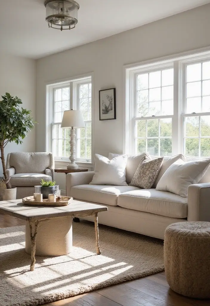 50 Modern Farmhouse Living Room Ideas That Blend Rustic and Chic - 17. Distressed Finishes for Authentic Charm