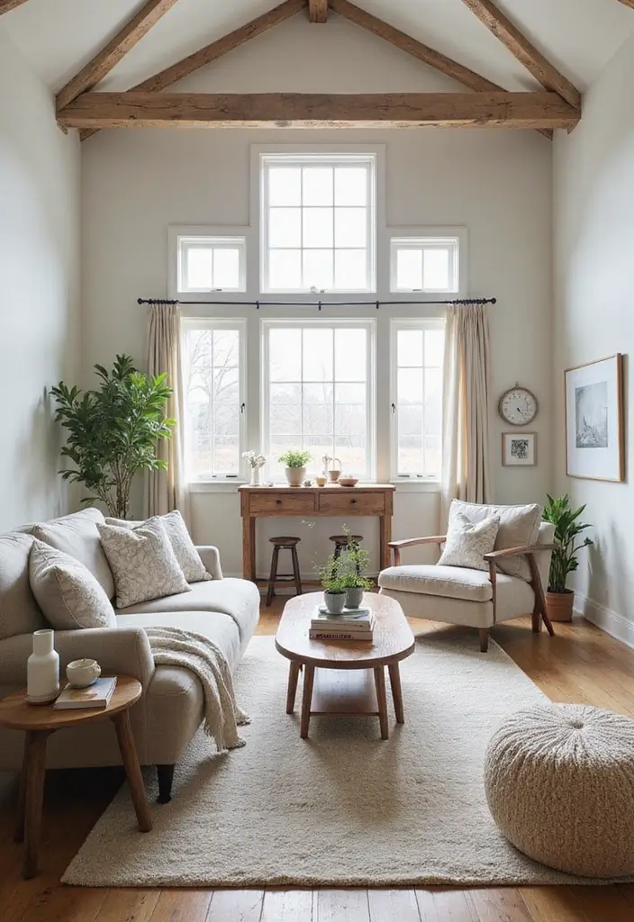 50 Modern Farmhouse Living Room Ideas That Blend Rustic and Chic - 49. Open Space Concepts