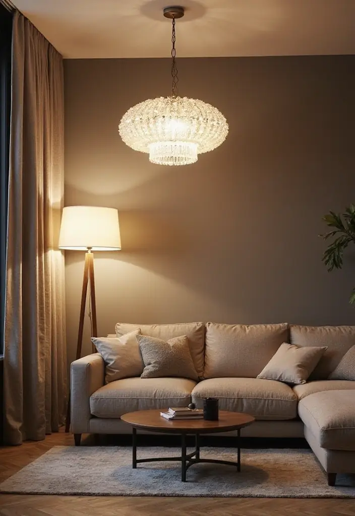50 Modern Living Room Ideas That Redefine Everyday Style - 23. Statement Lighting
