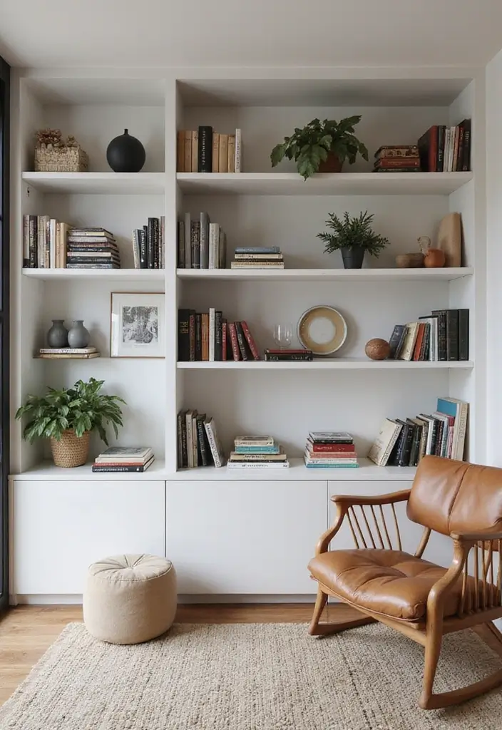 50 Modern Living Room Ideas That Redefine Everyday Style - 24. Open Shelving