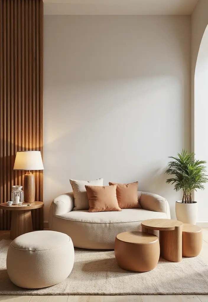 50 Modern Living Room Ideas That Redefine Everyday Style - 31. Softly Curved Furnishings