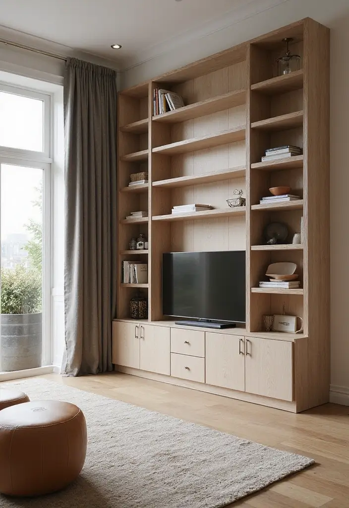 50 Modern Living Room Ideas That Redefine Everyday Style - 32. Custom Built-ins