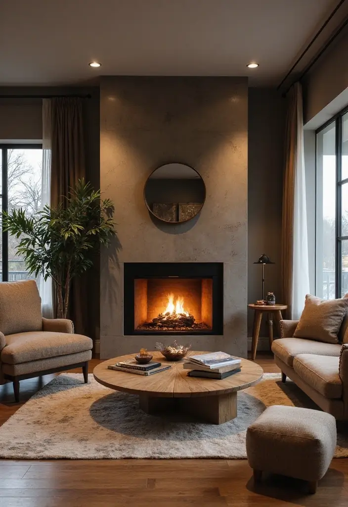 50 Modern Living Room Ideas That Redefine Everyday Style - 37. Cozy Fireplaces