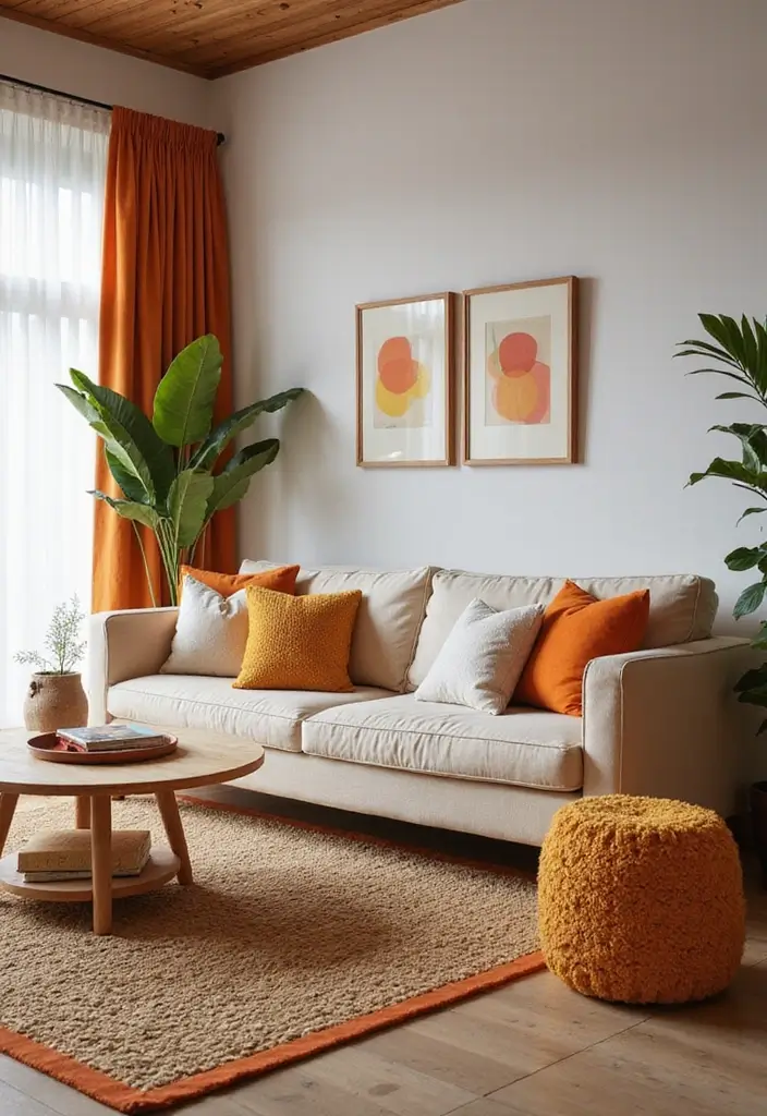 50 Modern Living Room Ideas That Redefine Everyday Style - 50. Inviting Color Accents