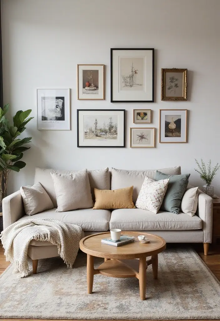 50 Modern Living Room Ideas That Redefine Everyday Style - 9. Artsy Decor Elements