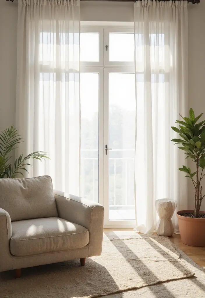 50 Modern Minimalist Living Room Ideas for a Sleek and Stylish Home 12 50 Modern Minimalist Living Room Ideas for a Sleek and Stylish Home - 12. Minimalist Curtains