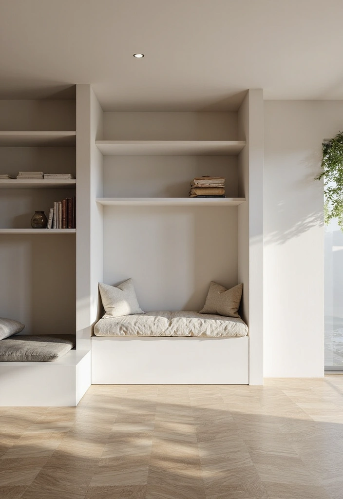 50 Modern Minimalist Living Room Ideas for a Sleek and Stylish Home 17 50 Modern Minimalist Living Room Ideas for a Sleek and Stylish Home - 17. Built-in Furniture
