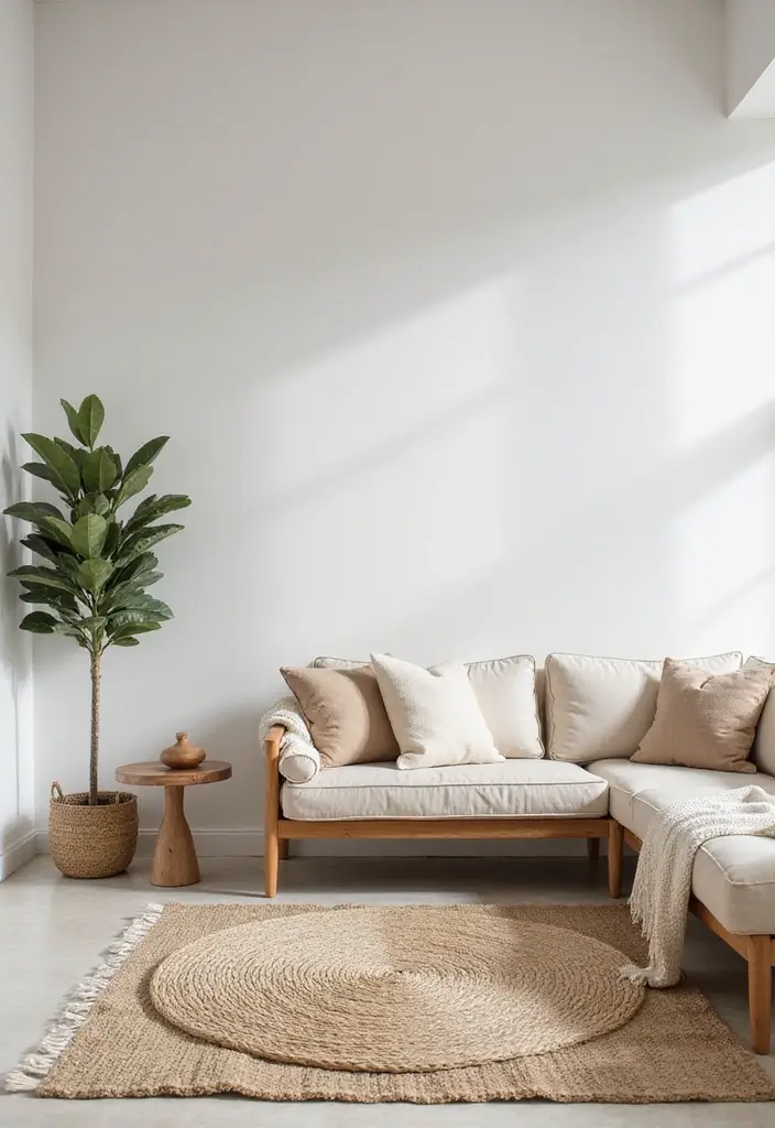 50 Modern Minimalist Living Room Ideas for a Sleek and Stylish Home 18 50 Modern Minimalist Living Room Ideas for a Sleek and Stylish Home - 18. Neutral Rugs